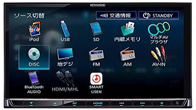 ケンウッドのDPV-7000 スマートフォン連携 AVシステム